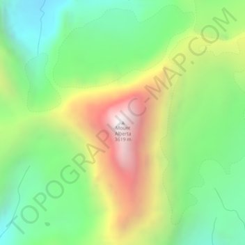 Mount Alberta topographic map, elevation, terrain