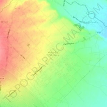 Vitomiricë - Vitomirica topographic map, elevation, terrain