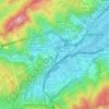 大圍新村 topographic map, elevation, terrain