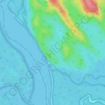 Slipping Sands topographic map, elevation, terrain
