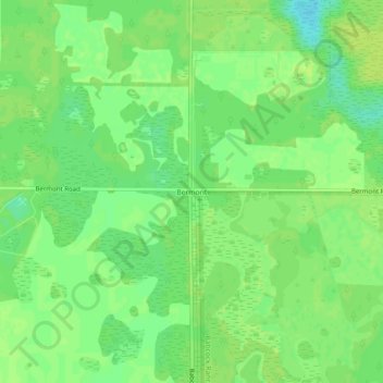Bermont topographic map, elevation, terrain