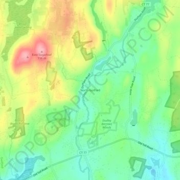 North Guilford topographic map, elevation, terrain