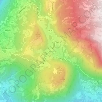 Lumini topographic map, elevation, terrain
