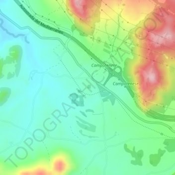 Campo Tenese topographic map, elevation, terrain