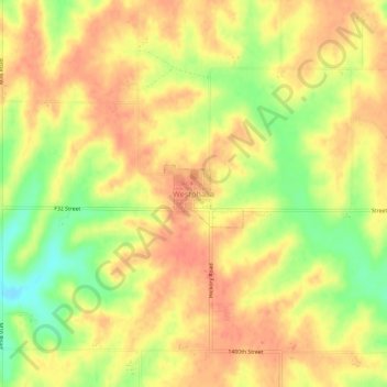 Westphalia topographic map, elevation, terrain