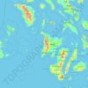 Antique topographic map, elevation, terrain