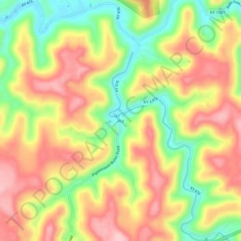 Ary topographic map, elevation, terrain