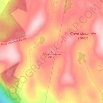 The Matterhorn topographic map, elevation, terrain