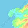 Ayangue topographic map, elevation, terrain