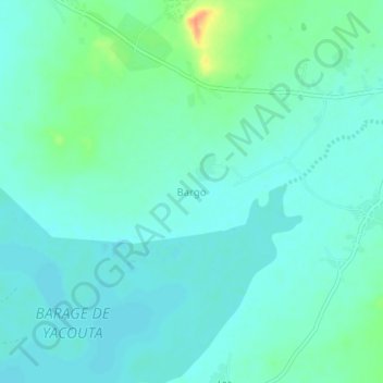 Bargo topographic map, elevation, terrain