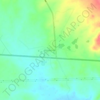 Aprazível topographic map, elevation, terrain