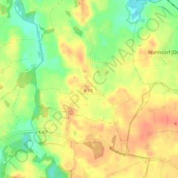 Kührsdorf topographic map, elevation, terrain