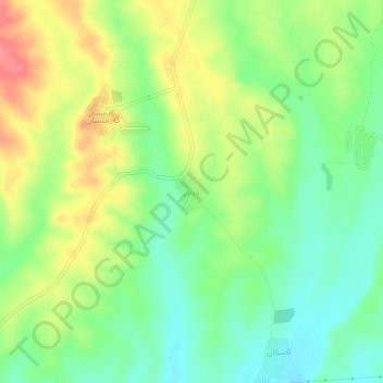 Dirin topographic map, elevation, terrain