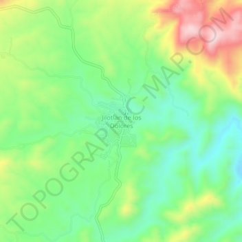 Jilotlan de los Dolores topographic map, elevation, terrain