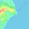 Kelibia topographic map, elevation, terrain
