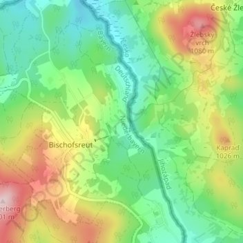 Marchhäuser topographic map, elevation, terrain