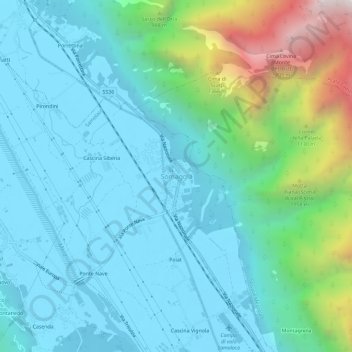 Somaggia topographic map, elevation, terrain