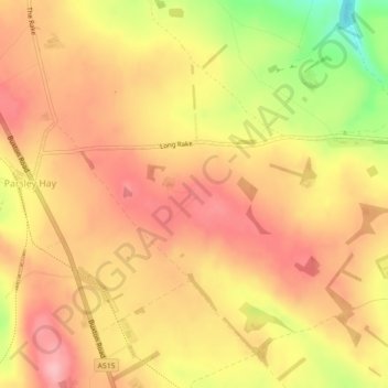 Arbor Low topographic map, elevation, terrain