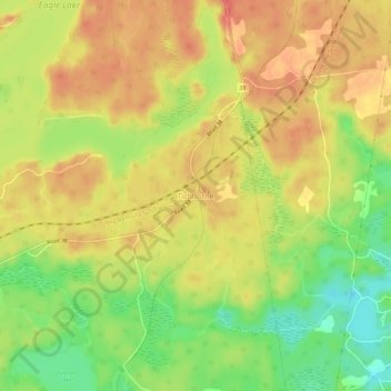 Tichborne topographic map, elevation, terrain
