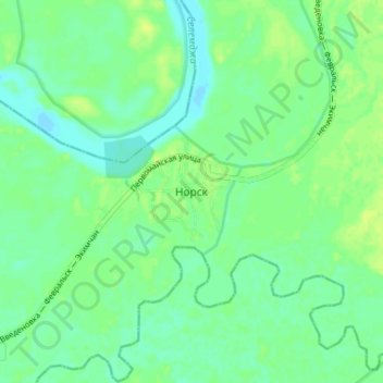 Норск topographic map, elevation, terrain