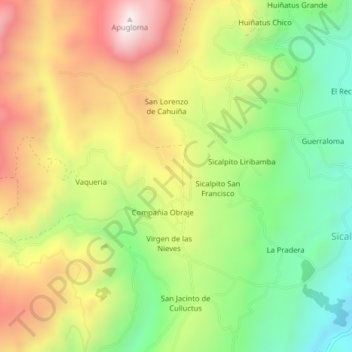 Cruz Loma topographic map, elevation, terrain