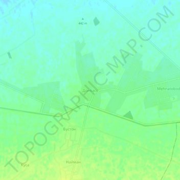 Donbass topographic map, elevation, terrain