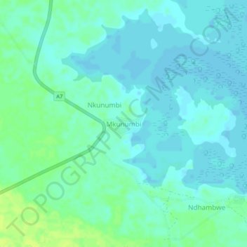 Mkunumbi topographic map, elevation, terrain