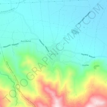 Charakas topographic map, elevation, terrain
