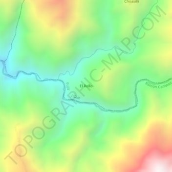 El Rollo topographic map, elevation, terrain