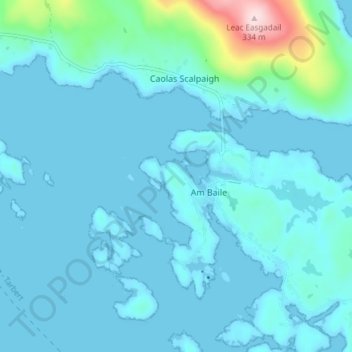 Cuddy Point topographic map, elevation, terrain