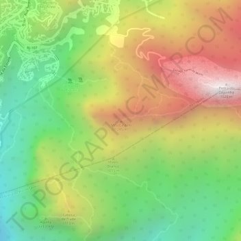 Meu Castelo topographic map, elevation, terrain