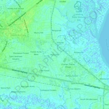 Maryville topographic map, elevation, terrain