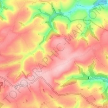 Capton topographic map, elevation, terrain