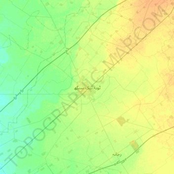 Toba Tek Singh topographic map, elevation, terrain