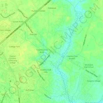 Humphrey topographic map, elevation, terrain