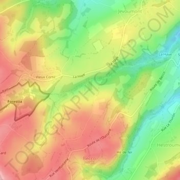 Fond du Vivier topographic map, elevation, terrain