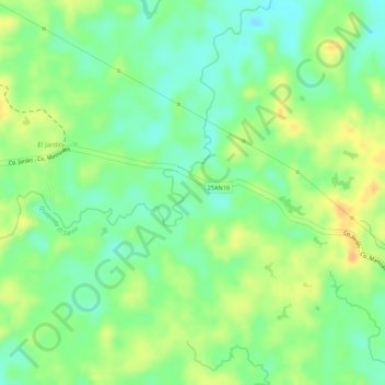 Santa Fe topographic map, elevation, terrain