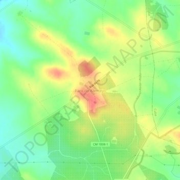 Faro do Alentejo topographic map, elevation, terrain
