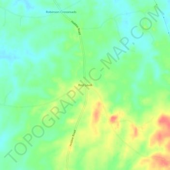 Red Level topographic map, elevation, terrain