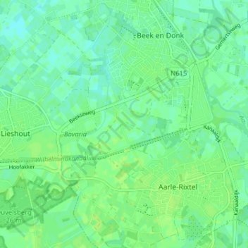 Het Laar topographic map, elevation, terrain