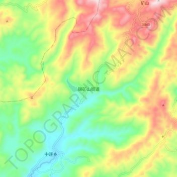 锡矿山街道 topographic map, elevation, terrain