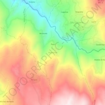 Ramires topographic map, elevation, terrain