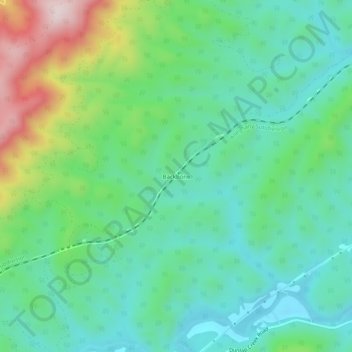 Backbone topographic map, elevation, terrain