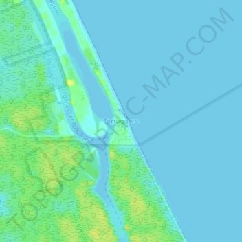 Tortuguero topographic map, elevation, terrain