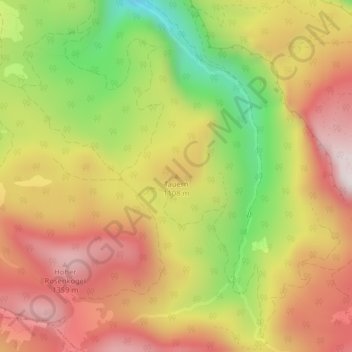 Tauern topographic map, elevation, terrain