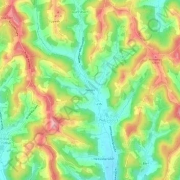 Wieden topographic map, elevation, terrain