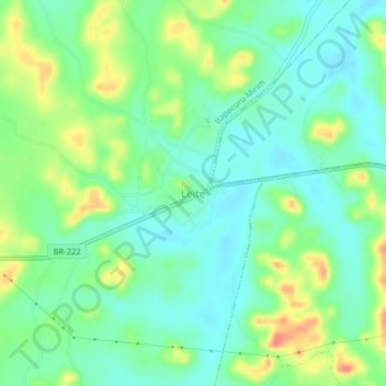 Leite topographic map, elevation, terrain