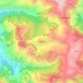 Kalikakot topographic map, elevation, terrain