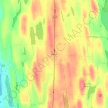 Atwood topographic map, elevation, terrain
