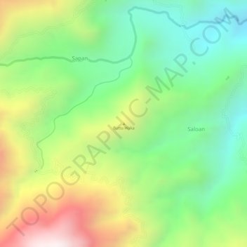Buttu Waka topographic map, elevation, terrain